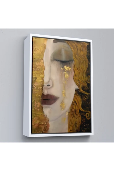 Trezon Ahşap Çerçeveli Gustav Klimt - Altın Gözyaşları Tablosu-7319 ürün görseli 1