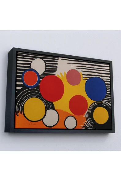 Trezon Ahşap Çerçeveli Alexander Calder - Kuş Yuvası Tablosu Bird'S Nest-7056 ürün görseli 1