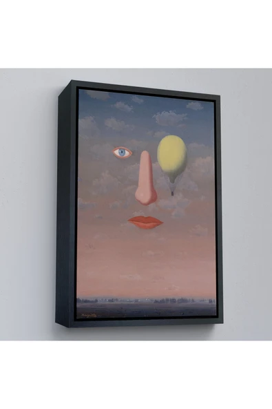 Trezon Ahşap Çerçeveli Rene Magritte - Güzel İlişkiler Tablosu - Les Belles Relations-7353 ürün görseli 1