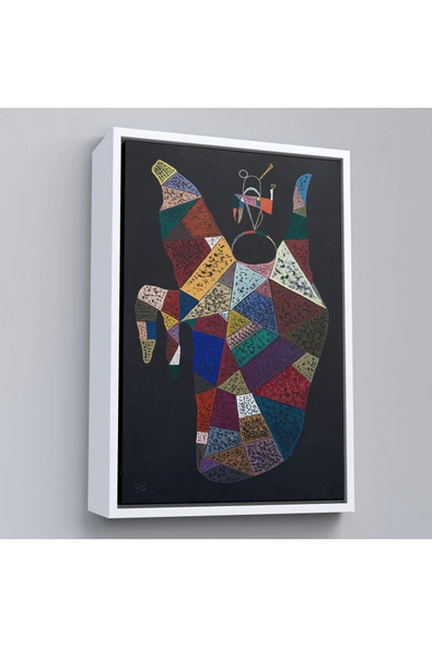 Trezon Ahşap Çerçeveli Wassily Kandinsky - İdam Edilen Ohne Titel Tablo-7497 ürün görseli 1