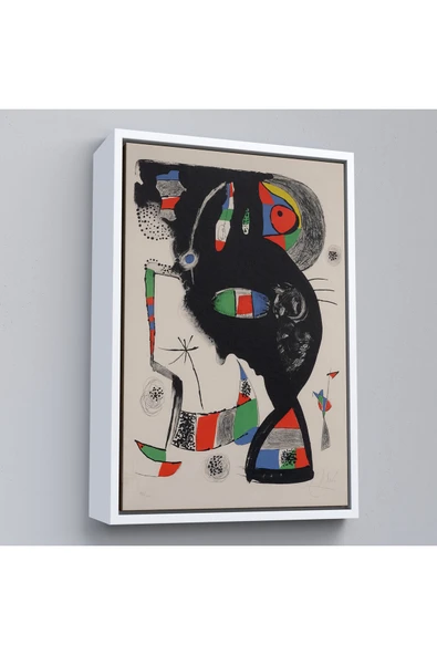 Trezon Ahşap Çerçeveli Joan Miro - 42 Rue Blomet Tablo-8048 ürün görseli 1