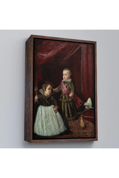Trezon Ahşap Çerçeveli Diego Velázquez - Prens Balthasar Charles Cüceyle Birlikte Tablo-7282 ürün görseli 1