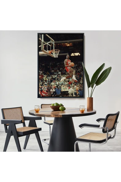Trezon Ahşap Çerçeveli Michael Jordan Tablo-7965 - Resim 8