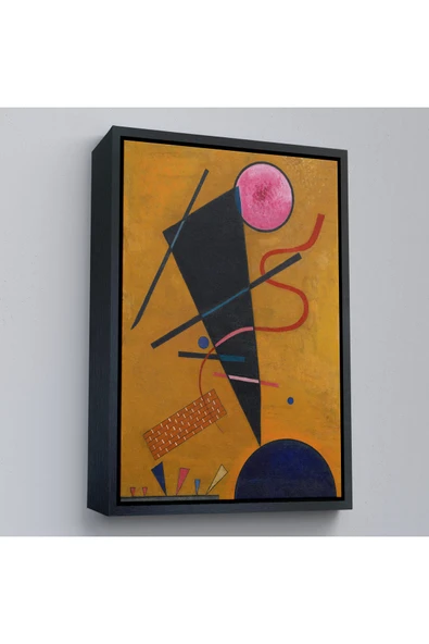 Trezon Ahşap Çerçeveli Vasily Kandinsky Beruhrung İletişim Tablosu-7487 ürün görseli 1