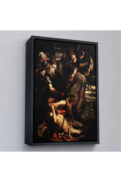 Trezon Ahşap Çerçeveli Caravaggio - Aziz Paul'Un Dönüşümü Tablo - The Conversion Of Saint Paul-7423 ürün görseli 1