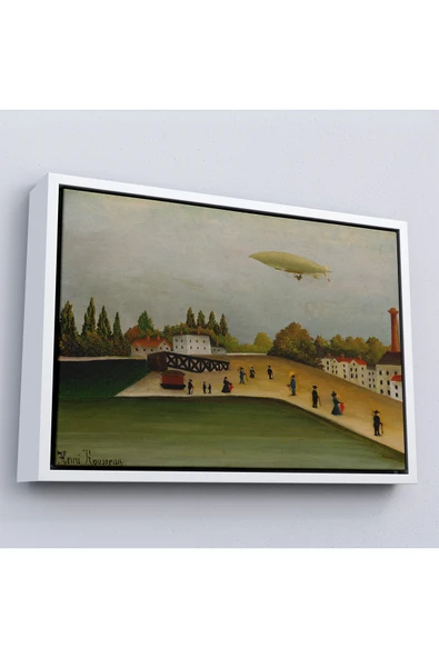 Trezon Ahşap Çerçeveli Henri Rousseau -Tokyo Japonya Quai D'Ivry Tablo-7112 ürün görseli 1