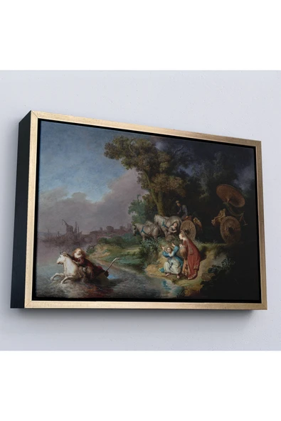 Trezon Ahşap Çerçeveli Rembrandt - Avrupalının Kaşırılışı Tablo - The Abduction Of Europa-7138 ürün görseli 1