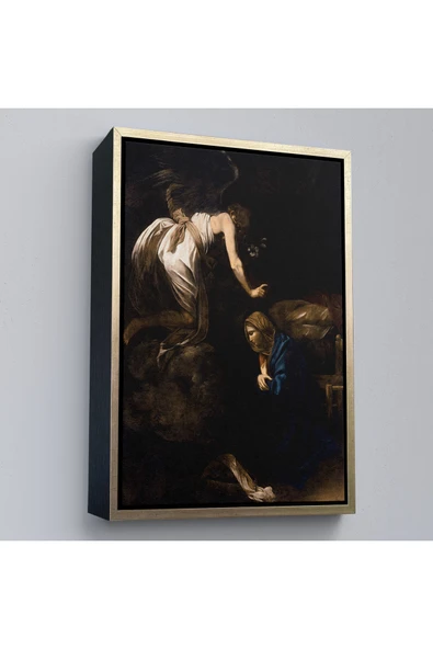 Trezon Ahşap Çerçeveli Caravaggio - Duyuru Tablosu - Annunciation-7420 ürün görseli 1