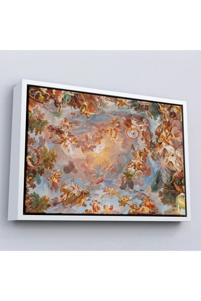 Trezon Ahşap Çerçeveli Roma İtalya Villa Borghese'Nin Galleria Borghese Fresk Tablosu-7272 ürün görseli 1