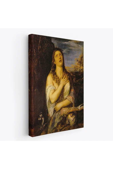 Trezon Titian Tiziano Vecellio'un 'Tövbe Eden Magdalene' Eseri Kanvas Tablo-5125 ürün görseli 1