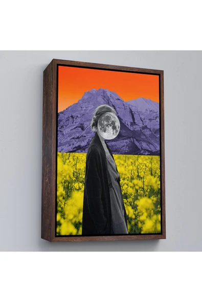 Trezon Ahşap Çerçeveli Soyut Kadın Tablosu-7914 ürün görseli 1
