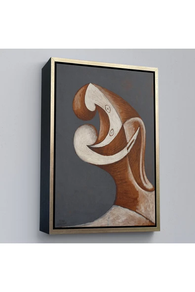 Trezon Ahşap Çerçeveli Pablo Picasso - Soyut Baş Tablosu-7382 ürün görseli 1
