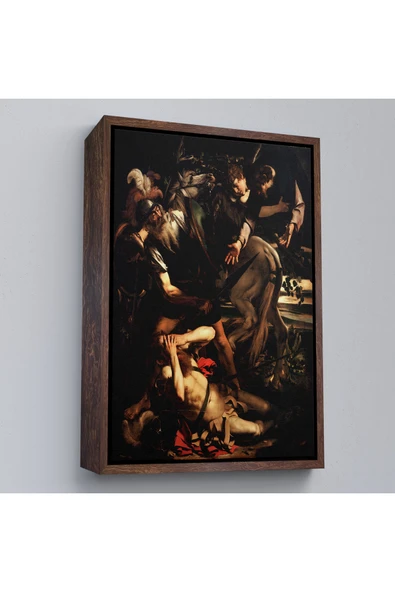 Trezon Ahşap Çerçeveli Caravaggio - Aziz Paul'Un Dönüşümü Tablo - The Conversion Of Saint Paul-7423 ürün görseli 1