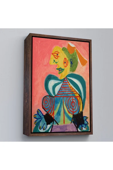 Trezon Ahşap Çerçeveli Pablo Picasso - Lee Miller'In Arlesienne Rolündeki Portre Tablosu-7341 ürün görseli 1