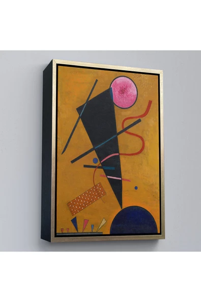 Trezon Ahşap Çerçeveli Vasily Kandinsky Beruhrung İletişim Tablosu-7487 ürün görseli 1