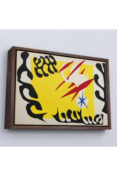 Trezon Ahşap Çerçeveli Henri Matisse- Caz'Dan Beyaz Filin Kabusu Tablo-7079 ürün görseli 1