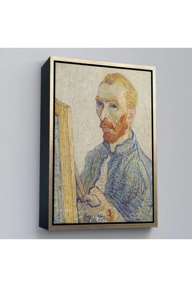 Trezon Ahşap Çerçeveli Vincent Van Gogh - Otoportre Tablo-7457 ürün görseli 1