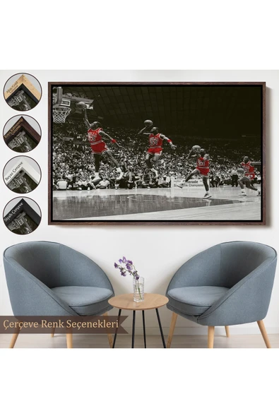Trezon Ahşap Çerçeveli Michael Jordan Tablo-7200 - Resim 7
