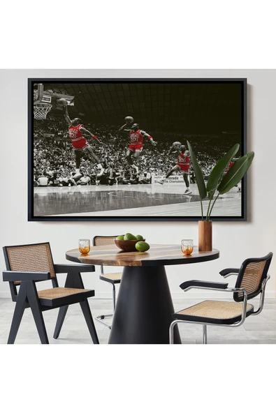 Trezon Ahşap Çerçeveli Michael Jordan Tablo-7200 - Resim 8