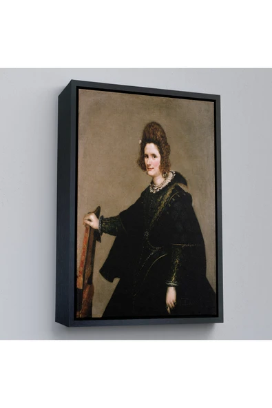 Trezon Ahşap Çerçeveli Diego Velázquez - Kadın Portresi Tablo-7377 ürün görseli 1