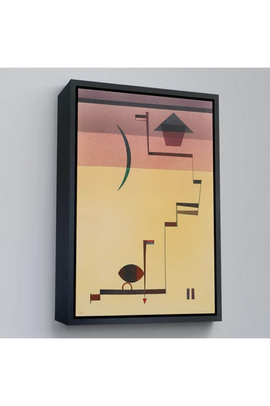 Trezon Ahşap Çerçeveli Wassily Kandinsky - Eckig Açısal Tablo-7490 ürün görseli 1