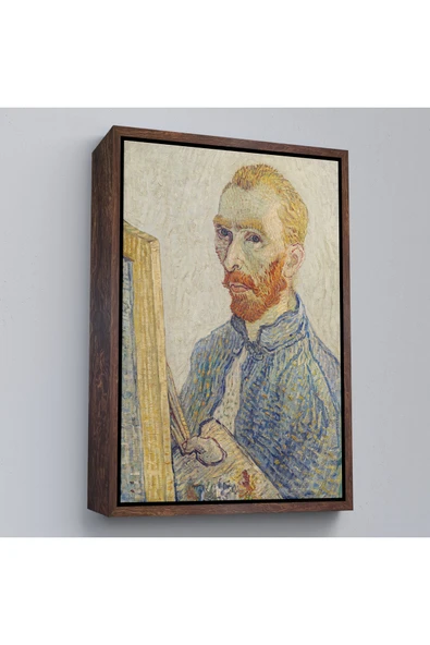 Trezon Ahşap Çerçeveli Vincent Van Gogh - Otoportre Tablo-7457 ürün görseli 1