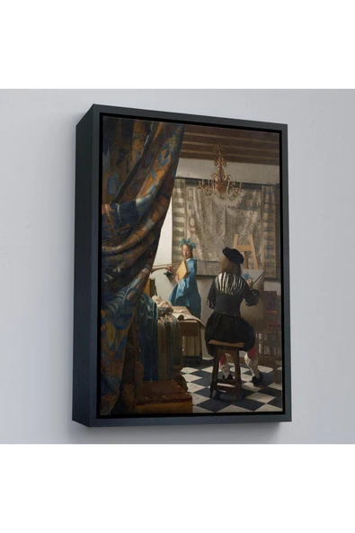 Trezon Ahşap Çerçeveli Johannes Vermeer - Resim Çizme Tablosu-7422 ürün görseli 1