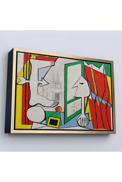 Trezon Ahşap Çerçeveli Pablo Picasso - Açık Pencere Tablo - La Fenetre Ouverte-7091 ürün görseli 1