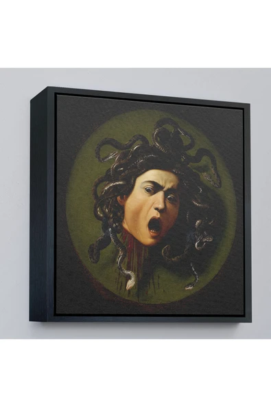 Trezon Ahşap Çerçeveli Caravaggio - Medusa Tablosu-8350 ürün görseli 1