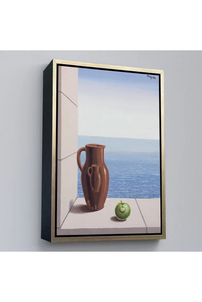 Trezon Ahşap Çerçeveli Rene Magritte - Stimülasyon Hedefi Tablosu-7412 ürün görseli 1