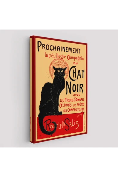 Trezon Siyah Kedi Tablosu - Le Chat Noir Theophile Steinlen-6431 ürün görseli 1