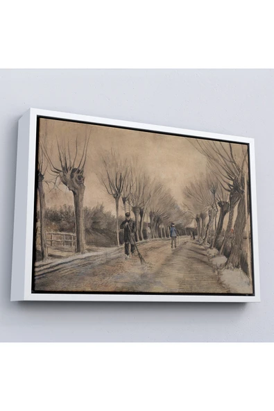 Trezon Ahşap Çerçeveli Vincent Van Gogh - Etten'De Yol Tablosu - Road İn Etten-7186 ürün görseli 1
