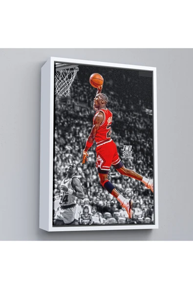 Trezon Ahşap Çerçeveli Michael Jordan Smaç Tablosu-7736 ürün görseli 1