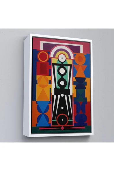 Trezon Ahşap Çerçeveli Auguste Herbin - Kompozisyon Tablosu-8093 ürün görseli 1