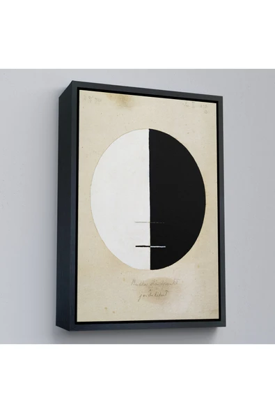 Trezon Ahşap Çerçeveli Hilma Af Klint - Buda'Nın Dünyevi Yaşamdaki Bakış Açısı Tablosu-8084 ürün görseli 1