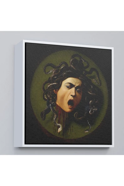 Trezon Ahşap Çerçeveli Caravaggio - Medusa Tablosu-8350 ürün görseli 1