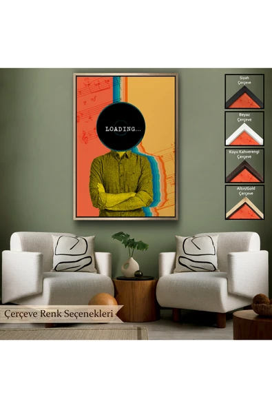 Trezon Ahşap Çerçeveli Pop Art Loading Tablosu-7876 - Resim 6