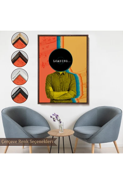 Trezon Ahşap Çerçeveli Pop Art Loading Tablosu-7876 - Resim 7