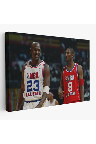 Trezon Michael Jordan ve Kobe Bryant Kanvas Tablo-5153 ürün görseli 1