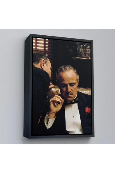 Trezon Ahşap Çerçeveli Godfather Film Tablo-7704 ürün görseli 1