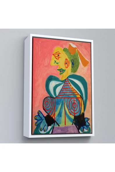 Trezon Ahşap Çerçeveli Pablo Picasso - Lee Miller'In Arlesienne Rolündeki Portre Tablosu-7341 ürün görseli 1