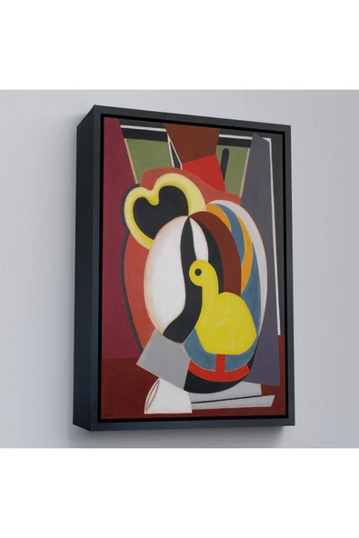 Trezon Ahşap Çerçeveli Auguste Herbin - Soyut Sanat Kompozisyon Tablosu-8102 ürün görseli 1