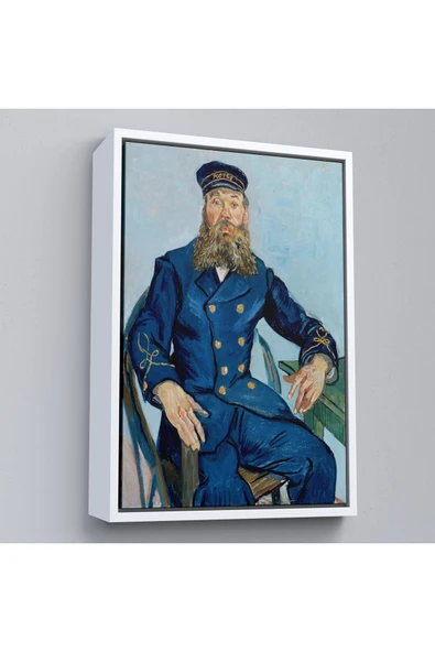 Trezon Ahşap Çerçeveli Vincent Van Gogh Postacı Joseph Roulin’İn Portresi Tablo - Postes - Postman-7460 ürün görseli 1