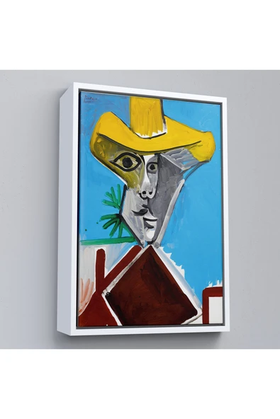 Trezon Ahşap Çerçeveli Pablo Picasso - Adamın Büstü Tablosu - Buste D'Homme-8085 ürün görseli 1