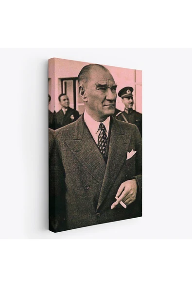 Trezon Atatürk Portre Tablosu Mustafa Kemal Atatürk Dikdörtgen Dekoratif Kanvas Tablo-FH-132 ürün görseli 1