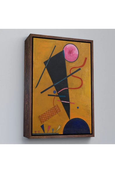 Trezon Ahşap Çerçeveli Vasily Kandinsky Beruhrung İletişim Tablosu-7487 ürün görseli 1