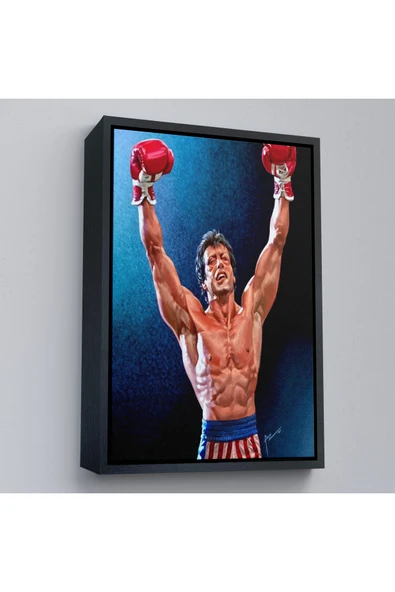 Trezon Ahşap Çerçeveli Sylvester Stallone Rocky Tablo-7782 ürün görseli 1