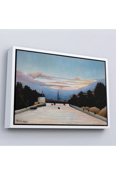 Trezon Ahşap Çerçeveli Henri Julien Félix Rousseau - The Eiffel Tower Eyfel Kulesi Tablosu-7042 ürün görseli 1