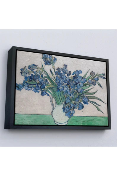 Trezon Ahşap Çerçeveli Vincent Van Gogh - Süsen Çiçeği Tablo - Irises-7183 ürün görseli 1