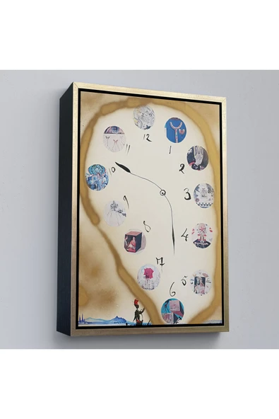 Trezon Ahşap Çerçeveli Salvador Dali - Horloge Tablo-7396 ürün görseli 1